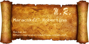 Maracskó Robertina névjegykártya